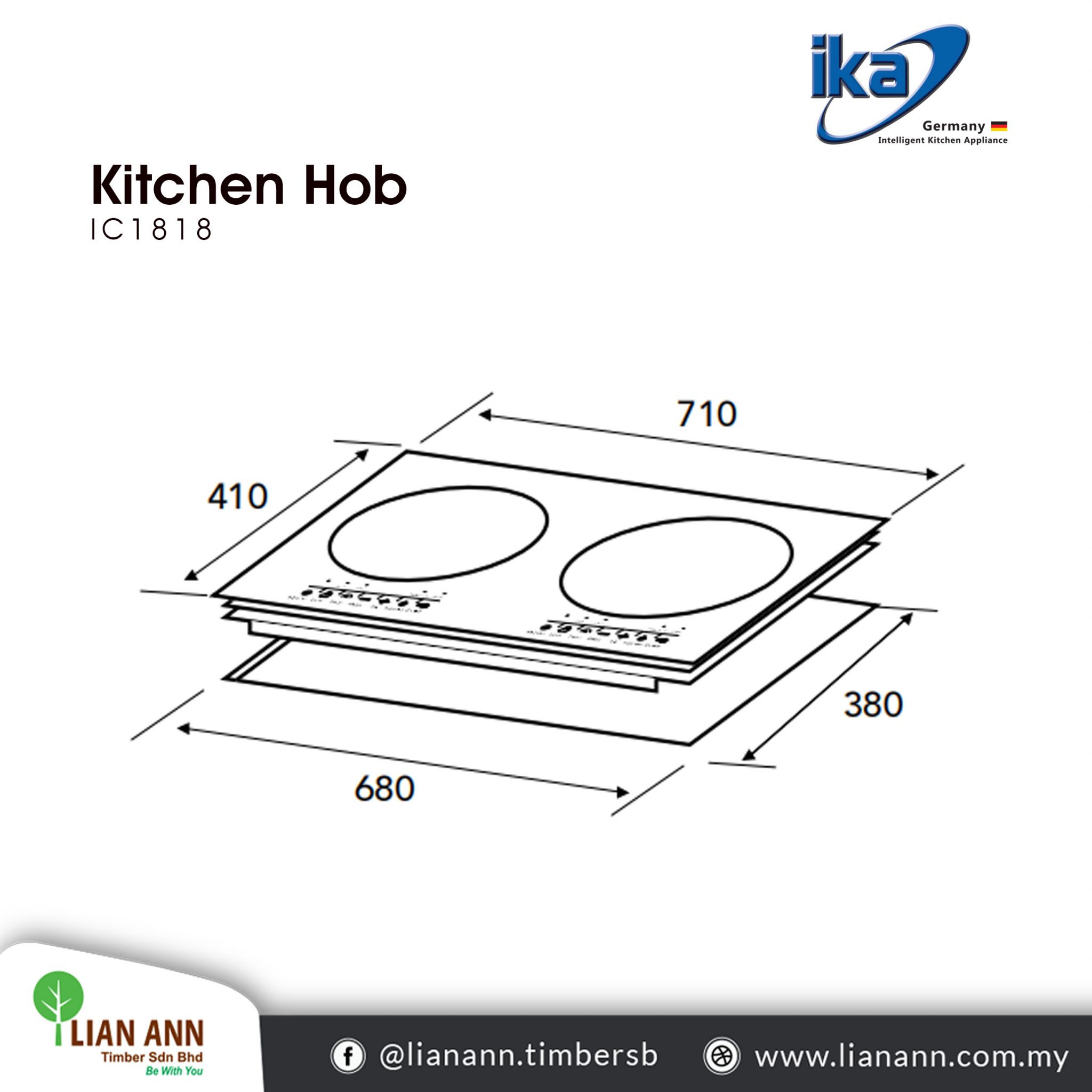 IKA Built in Electric Hob IKAIC1818 Lian Ann Online