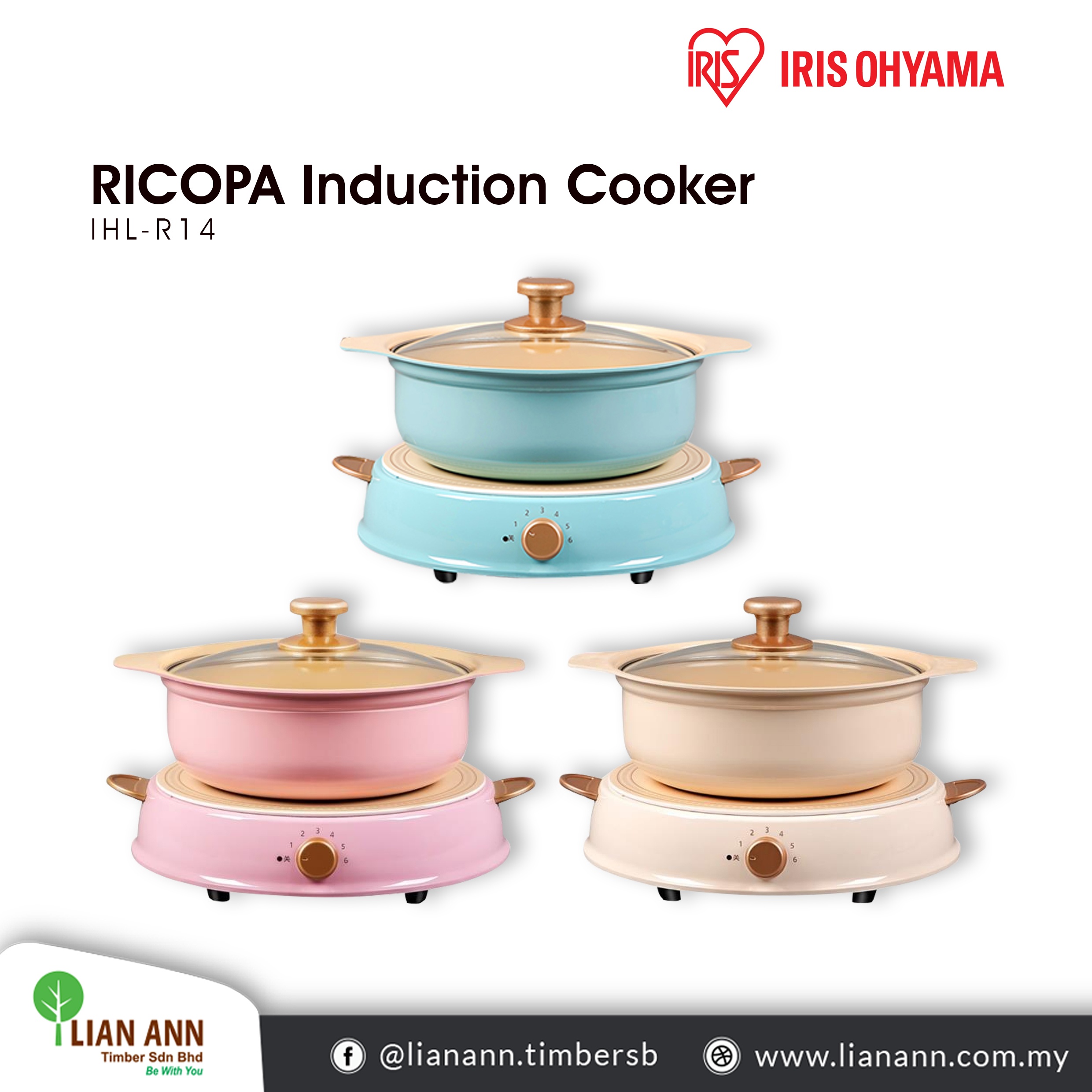 Wahlee Online Store. IRIS OHYAMA RICOPA INDUCTION COOKER IHL-R14CI / R14P